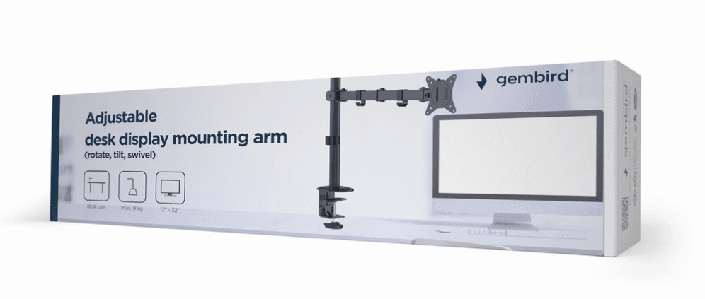 Gembird MA-D1-01 soporte para monitor 81,3 cm (32") Escritorio Negro