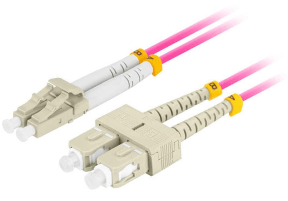 Lanberg FO-LUSU-MD41-0020-VT Cable de fibra óptica e InfiniBand 2 m 2x LC 2x SC LC/SC Rosa