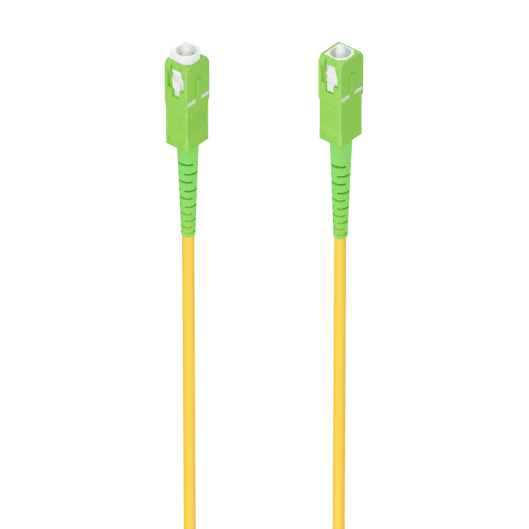 AISENS Cable Fibra Óptica Latiguillo G657A2 3.0 9/125 SMF Simplex CPR DCA LSZH, SC/APC-SC/APC, Amarillo, 20m