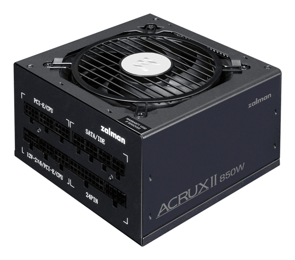 Zalman ACRUX II unidad de fuente de alimentación 850 W 24-pin ATX ATX Negro