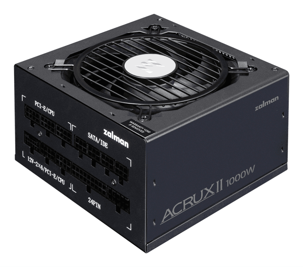 Zalman ACRUX II unidad de fuente de alimentación 1000 W 24-pin ATX ATX Negro