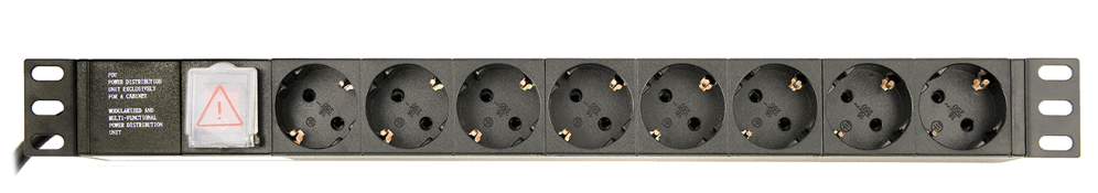 Gembird EG-PDU-014-C14 unidad de distribución de energía (PDU) 8 salidas AC 1U Negro